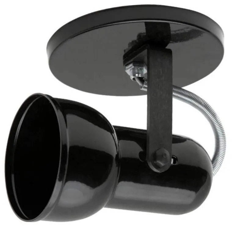 Spot B1 Simples Copinho Para 1x E27 Led Bulbo Preto - Bivolt