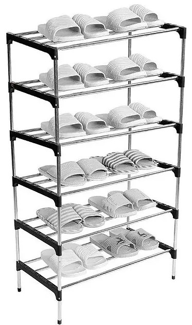 Sapateira Vertical Inox Luxo 18 Pares 6 Prateleiras
