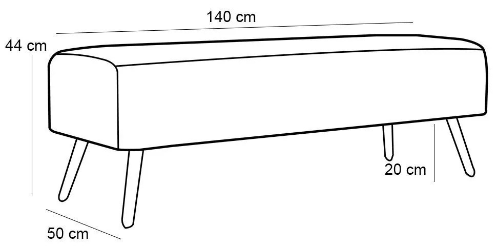 Recamier Estofado Hórus 140 cm Veludo Azul G15 - Gran Belo