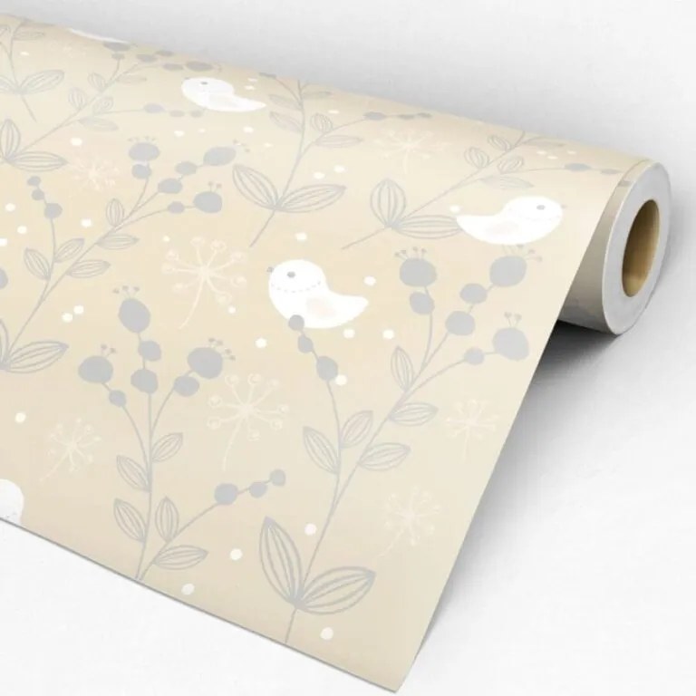Papel de Parede infantil pássaros 0.52m x 3.00m