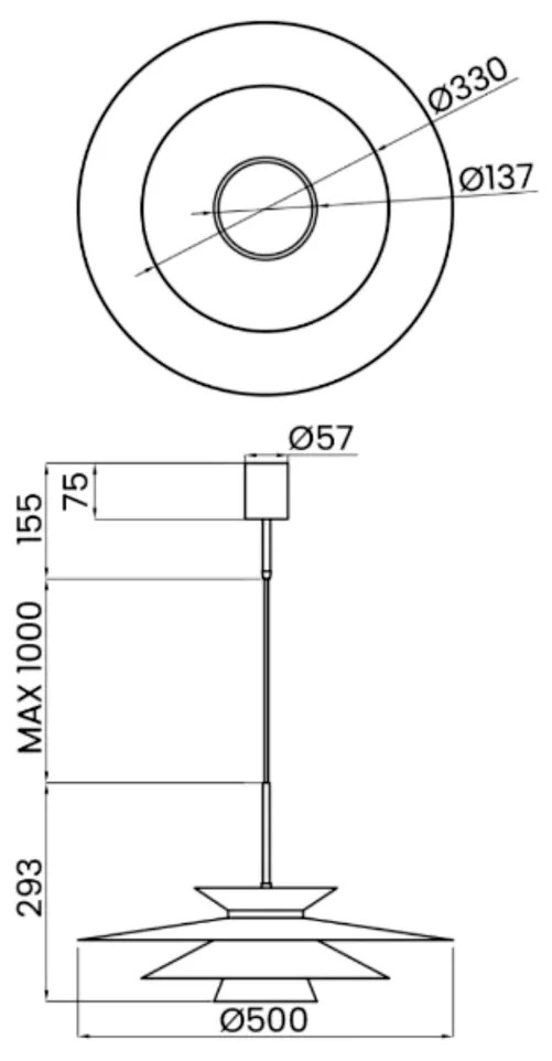 Pendente Tule Led Ø50X30Cm 26,5W Bivolt - Usina 19800/50 (MN-F - Mar Neutro Fosco, 3000k)