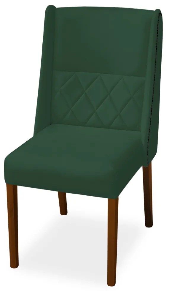 Cadeira de Jantar Lecce Veludo Verde Bandeira