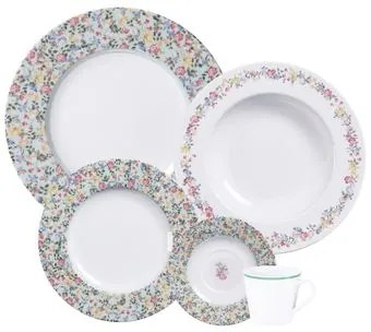 Aparelho de Jantar Tramontina Dalina Porcelana Decorada 20 Peças