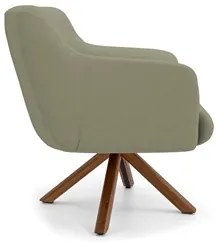 Poltrona Decorativa Giratória Base Giromad Madeira Jade C-19 Corano Be