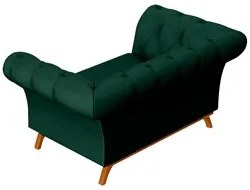 Sofá 150cm 2 Lugares Base Madeira Império C-303 Veludo Verde Musgo - D