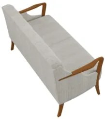 Poltrona Namoradeira 2 Lugares 135cm Capitonê Lapa Z32 Linho Cru - Mpo