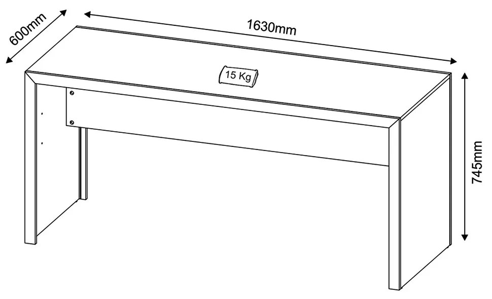 Mesa para Escritório Home Office ME4109 MDP Rustico G69 - Gran Belo