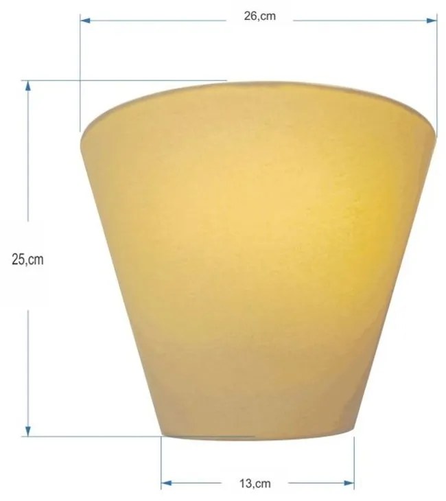 Arandela Retro Cone Md-2001 Cúpula em Tecido 25/26x13cm Algodão Crú - Bivolt