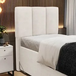 Cabeceira Cama Box Solteiro 90cm Pérola W01 Linho Cru - Mpozenato
