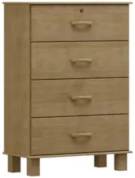 Cômoda Para Quarto 79cm 4 Gavetas Pé Madeira Renzo Freijó F07 - Mpozen