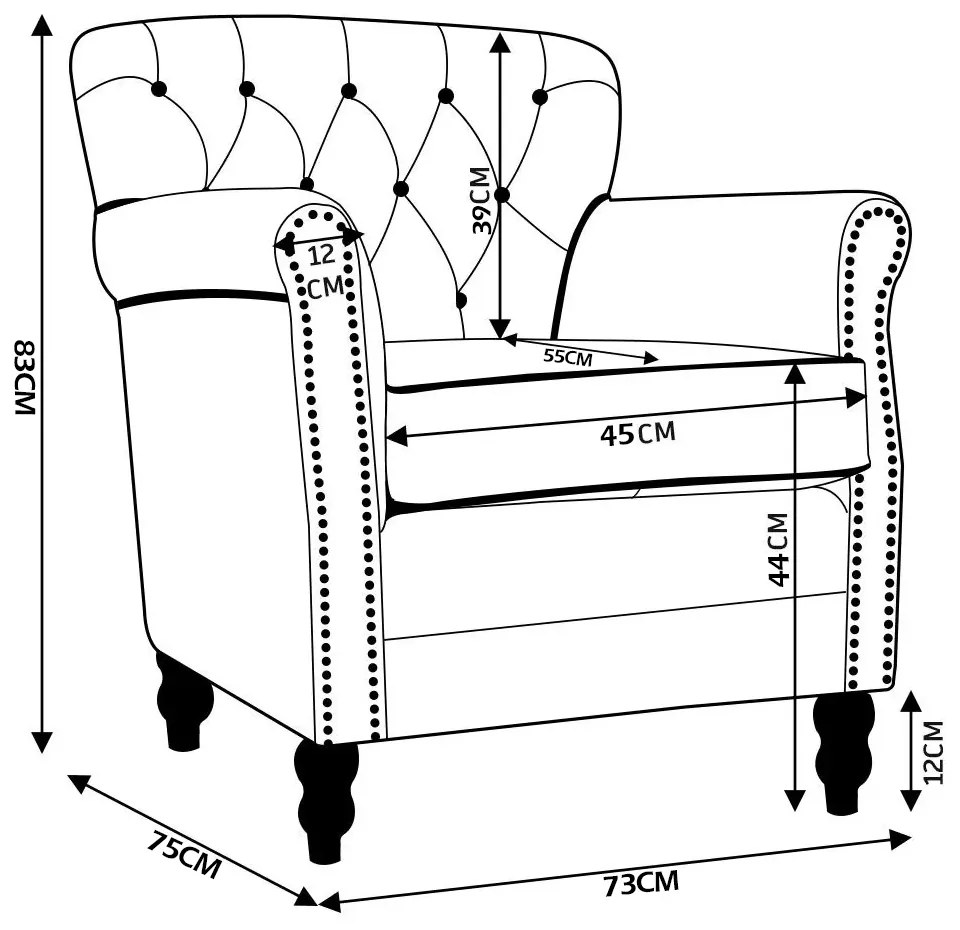 Kit 02 Poltronas Decorativas Sala de Estar Níger Pés Príncipe Couro Mel G58 - Gran Belo