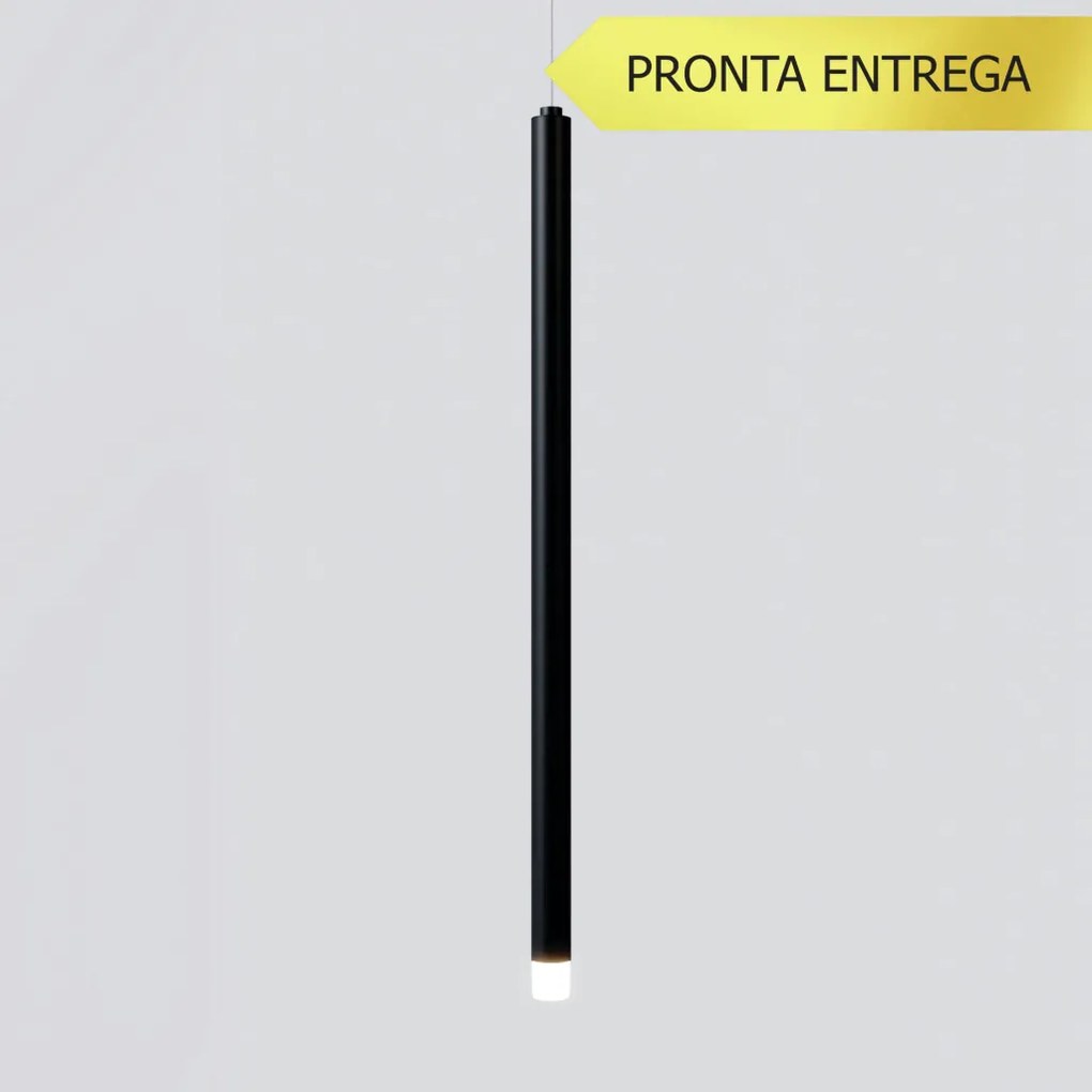 Pendente Tubo Ø2,9X50Cm Ponteira Acrílico 1Xled 5W - Qimporta Pd2316 (BRANCO, 110v)