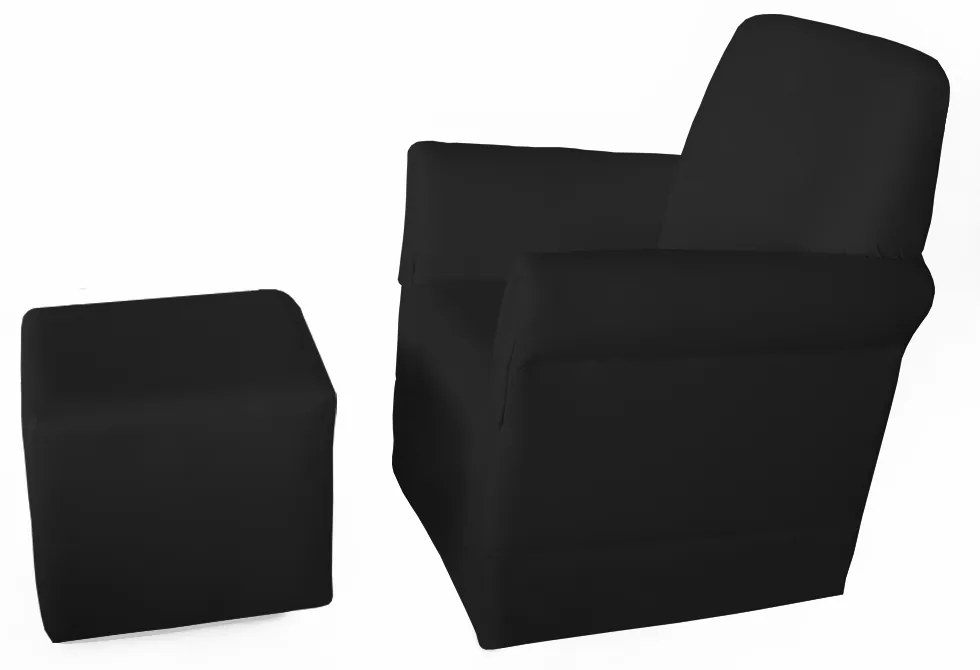 Poltrona Suzi Amamentação Balanço + Puff Suzi Suede Preto