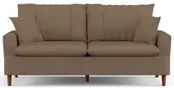 Sofá Living 2 Lugares 160cm com Almofadas Veras D05 Suede Marrom - Mpo