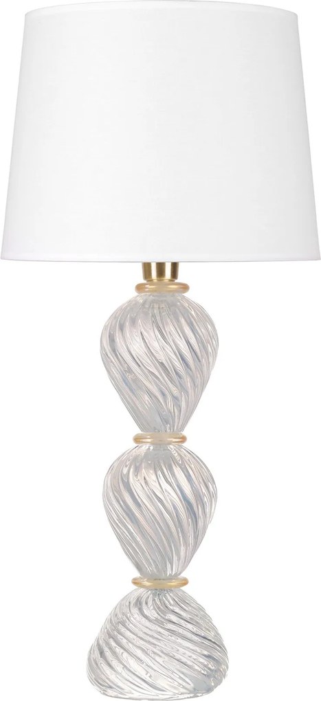 Abajur Murano Bambine C/ Detalhe Ouro - Pérola  Pérola