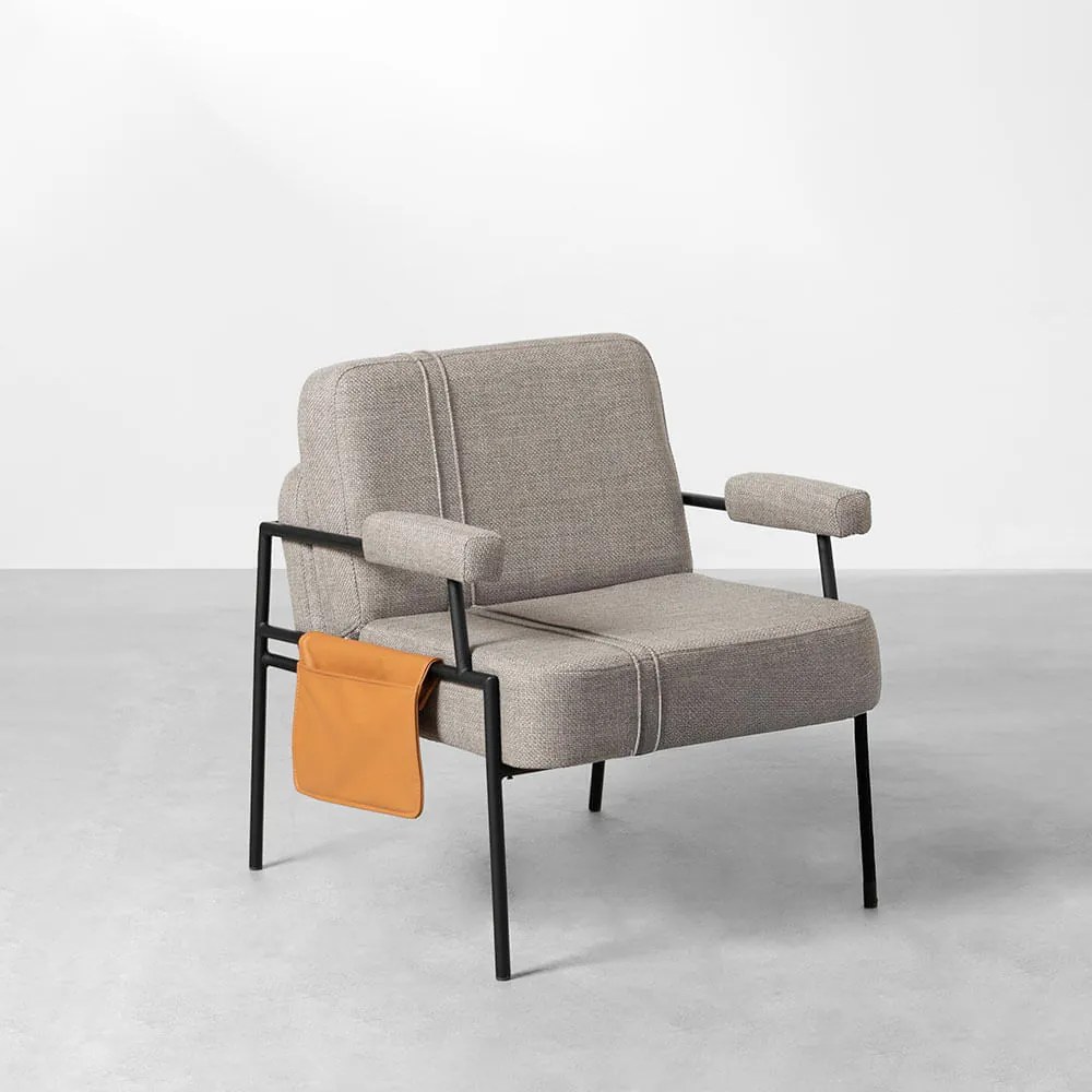 Poltrona May Tricô - Castor