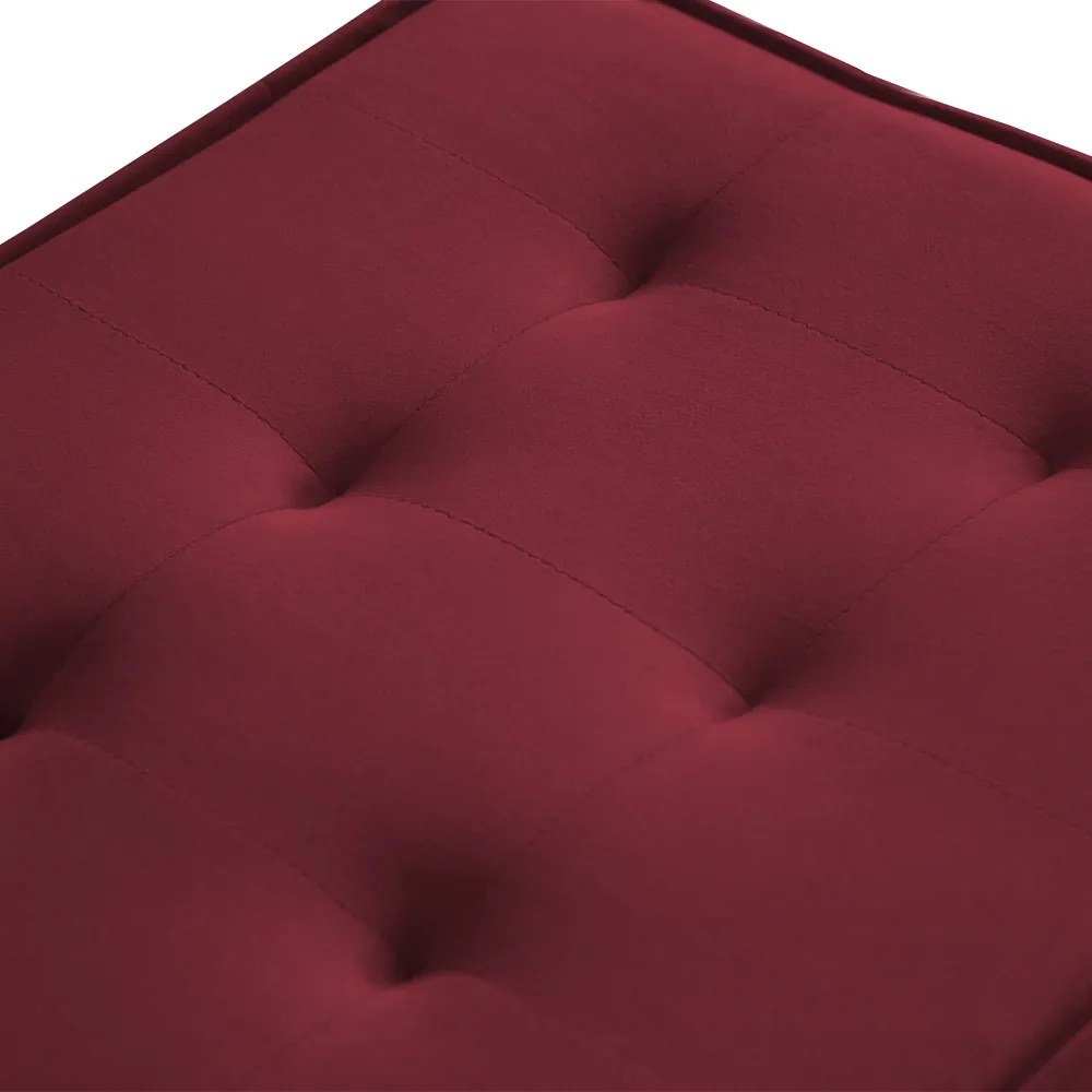 Puff Decorativo Coímbra 60x80 Suede Bordô
