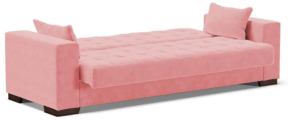 Sofá Cama Casal 3 Lugares 210cm Lisboa Suede Rosê  D03 - D'Rossi