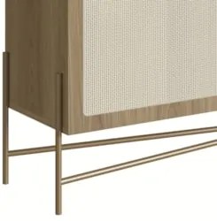 Rack Para Sala Bancada de TV 65 Pol Pé Metal Arlo A10 Hanover/Dourado