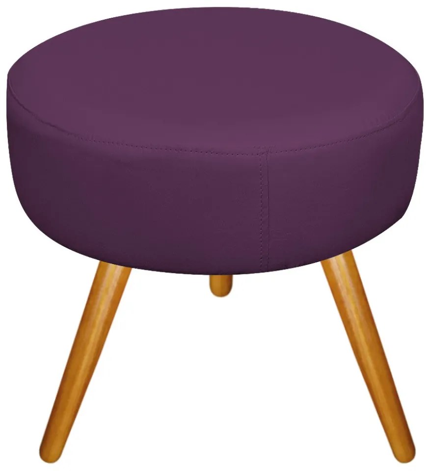 Kit 02 Puffs Sofia Palito Mel Suede Roxo - ADJ Decor