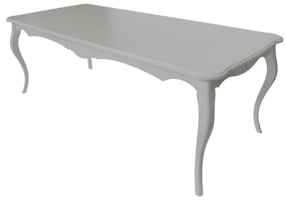 Mesa de Jantar Clássica Vintage 6 Lugares - 1,6m - Cinza Claire Provençal Kleiner