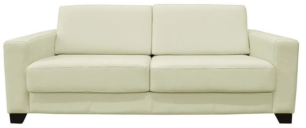 Sofá 2 Lugares Sala de Estar 155cm Estocolmo Couro Off White G03 - Gran Belo