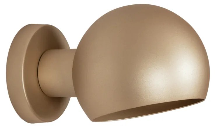 Arandela Buriti Cúpula Alumínio 1Xe27 Mini Ø14X13X21Cm - Usina 5808/1* (TT-M Titânio Metálico, DR-PV - Dourado Polido Verniz)