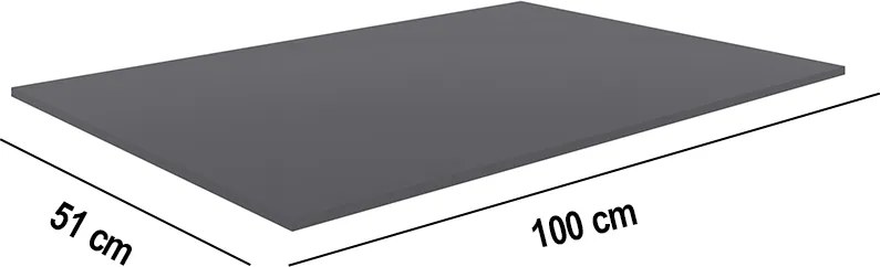 Tampo Balcão de Cozinha 100x51cm Cinza A01 - D'Rossi