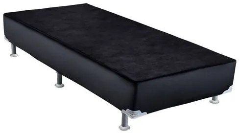 Base de Cama Box Courino Preto Solteiro 88 cm (LARG) Baixa - 42845 Sun House