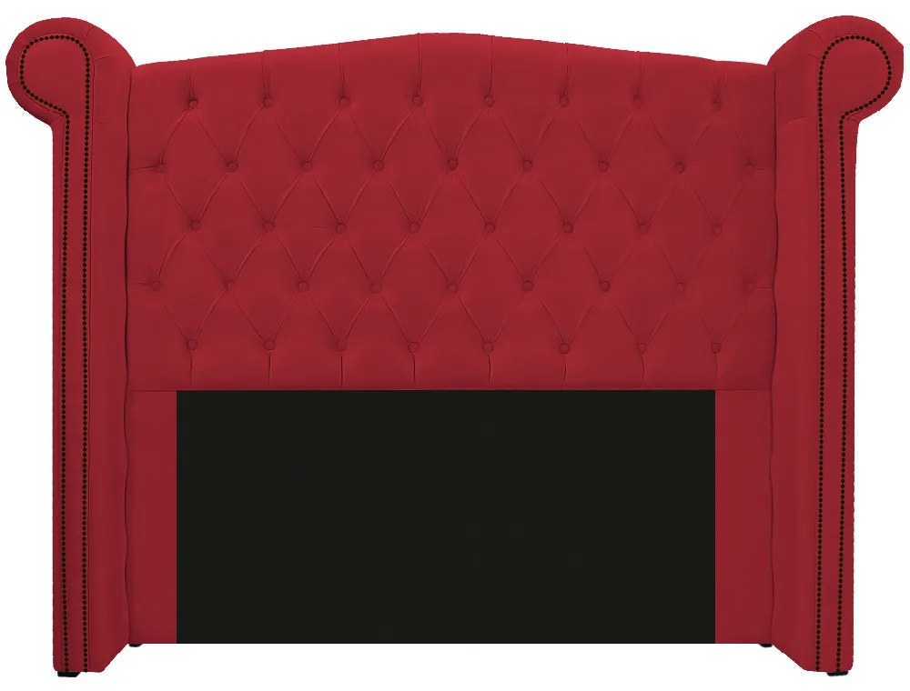 Kit Cabeceira e Calçadeira Veneza 195 cm King Size Suede Vermelho - ADJ Decor