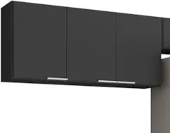 Armário de Cozinha CP03 Para Pia 120cm Pérola Z34 Preto     - Mpozenat