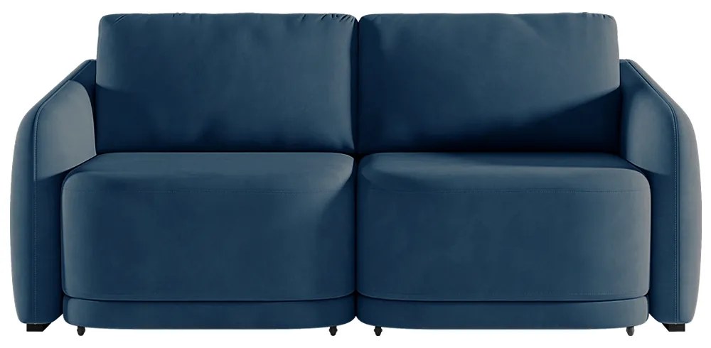 Sofá Cama Modulado Retrátil e Reclinável Decorativo Varsóvia 196cm Veludo Azul Marinho G33 - Gran Belo