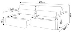 Sofá Retrátil Reclinável 210cm Sinna F05 Linho Bege - Mpozenato