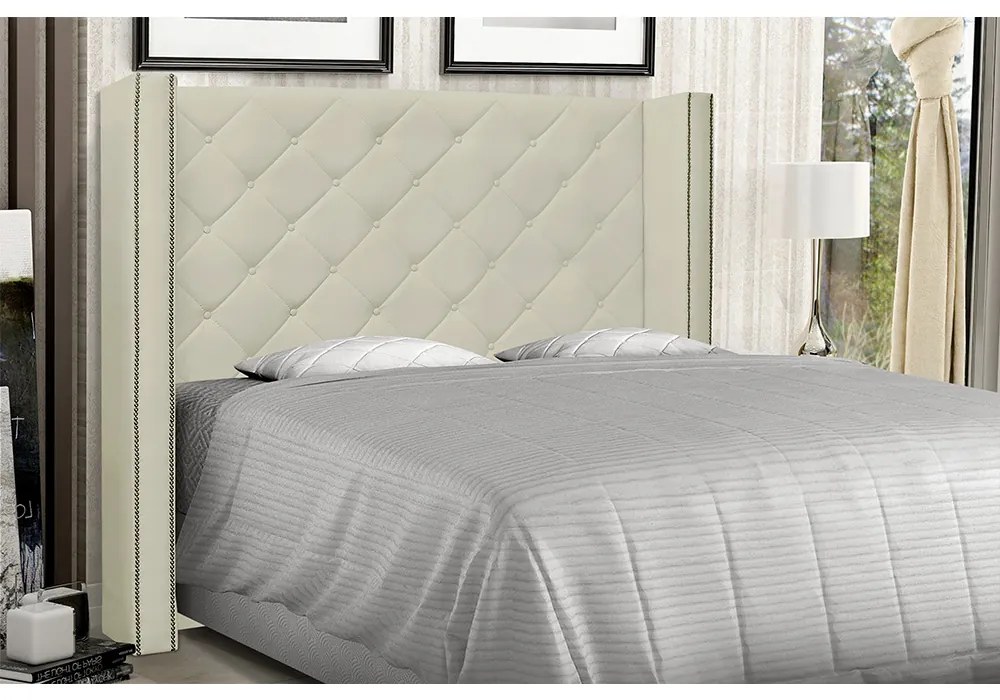 Cabeceira Vicenza Para Cama Box Casal 140 cm Corino - D'Rossi - Bege
