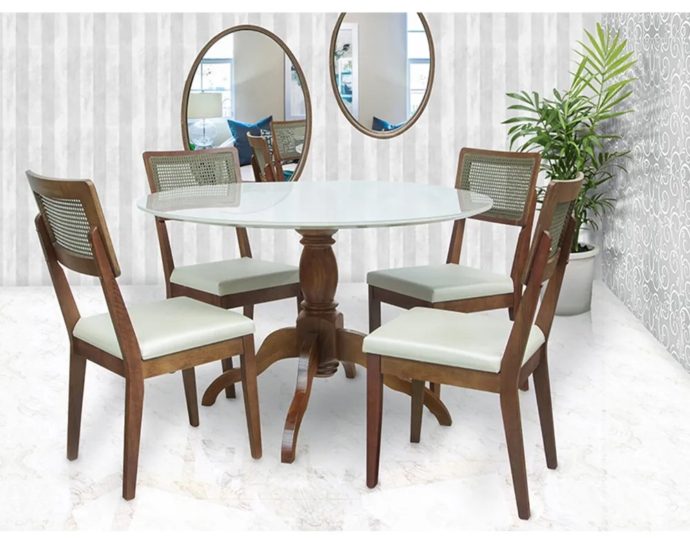 Conjunto de Jantar Sid com Cadeiras Atlanta ATIVA MÓVEIS -
