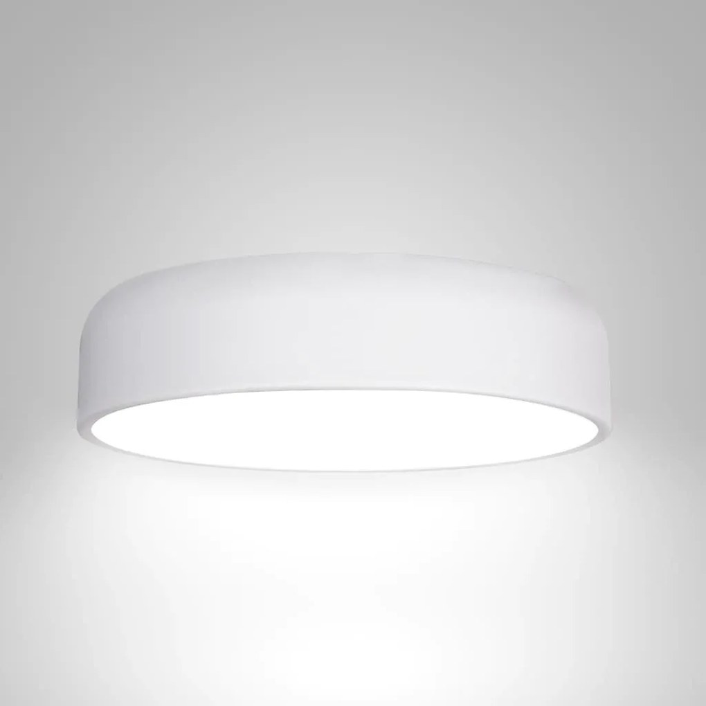 Plafon Titan Ø40X11Cm 4Xe27 Com Difusor Plano | Usina 16225/40 (CP-M - Champagne Metálico)
