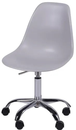 Cadeira Eames com Rodizio Polipropileno Cinza - 24127 Sun House