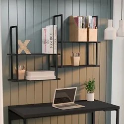 Kit 2 Prateleiras Decorativas Multiuso Estilo Industrial Loft D09 Pret