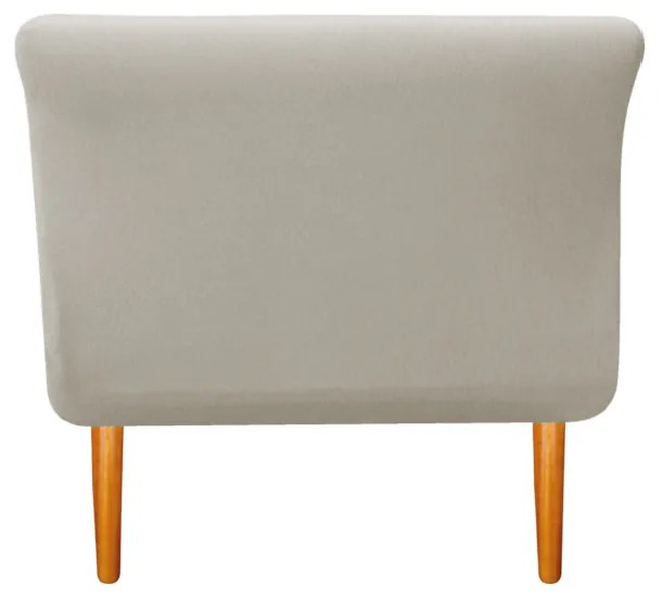 Recamier Estofado Ari 100 cm Solteiro Suede Bege - ADJ Decor