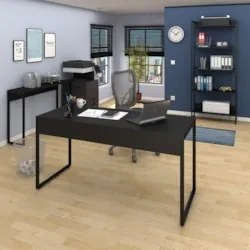 Conjunto Escritório Mesa 150 Aparador e Estante Studio Industrial Z28