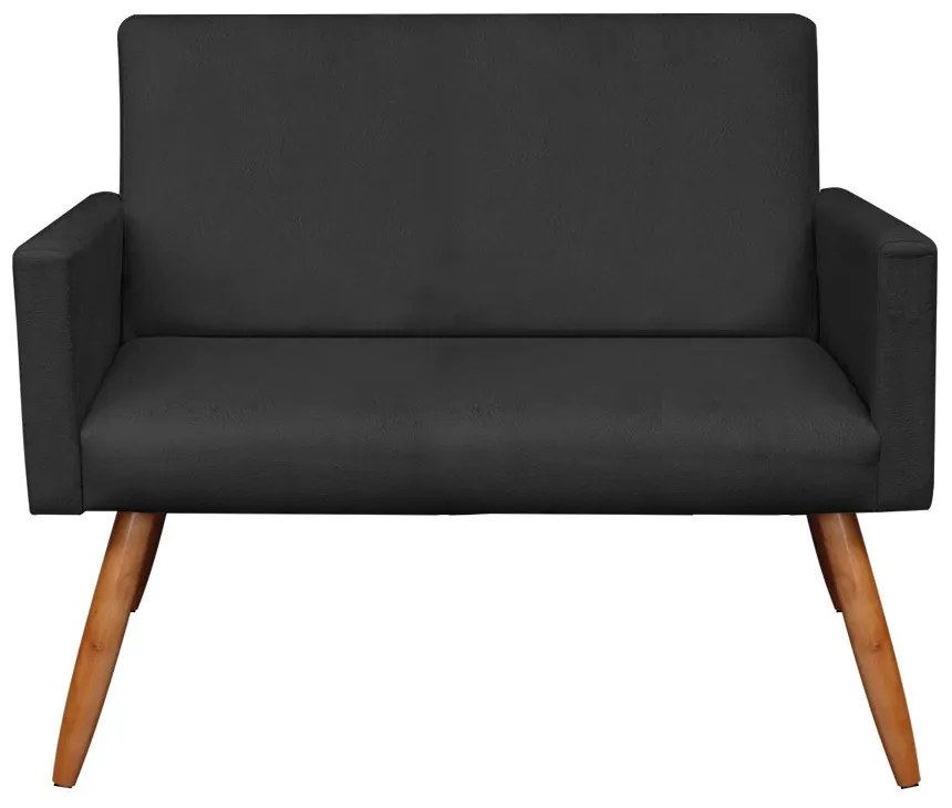 Namoradeira Larissa Suede Pés Palito Castanho D'Rossi - Preto