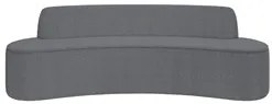 Sofá 3 Lugares para Sala de Estar Living 210cm Koane D06 Bouclê Cinza