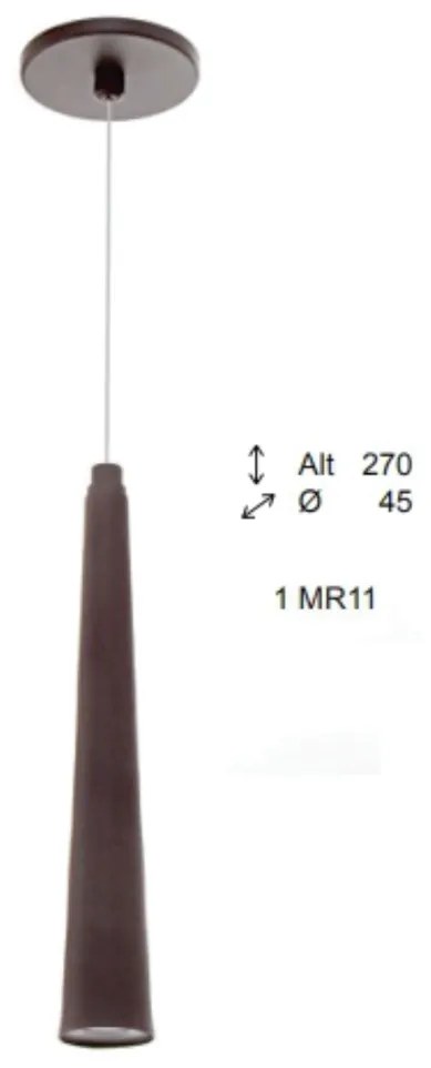 Pendente Bugle Ø4,5X27Cm Cone Metal Aluminio 01Xmr11 Gu10 - Old Artisa... (ROSE FOSCO / COBRE BRILHO)