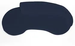 Sofá Living  4 Lugares 300cm Braço Direito Mozart D06 Veludo Azul - Mp