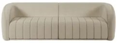 Sofá Decorativo 4 Lugares 332cm e Poltrona Meris Z32 Boucle Bege - Mpo