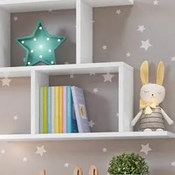Prateleira Decorativa Infantil 2 Nichos Mimo Q01 Branco - Mpozenato
