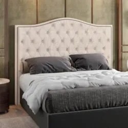 Cabeceira Cama Box Casal 140cm Siena Z37 Linho Cru - Mpozenato