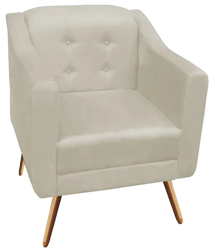 Kit 1 Namoradeira Bruna + 2 Poltronas Decorativa - Bege