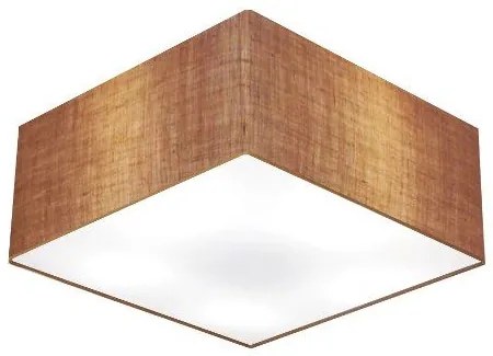 Plafon Para Quarto Quadrado SQ-3053 Cúpula Cor Palha