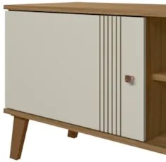Rack Bancada Para TV 65 Pol 160cm Sia Nature/Off Z49 - Mpozenato